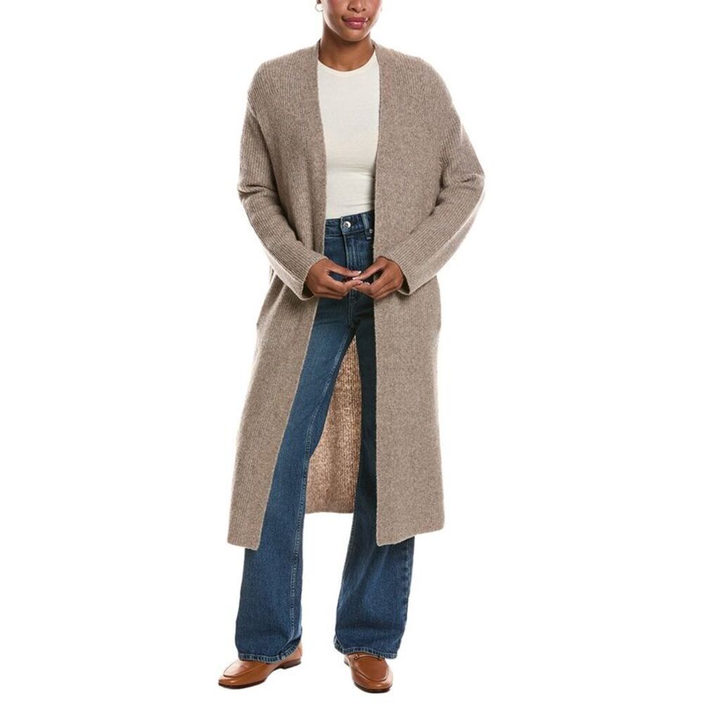 Velvet By Graham & Spencer Womens  Misha Cozy Wool-Blend Cardigan, Brown